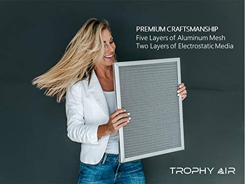 Washable Electrostatic HVAC Furnace Air Filter, Lasts a Lifetime, 6 Stage Permanent Air Filter, Healthier Home or Office, Made in The USA - Increases Airflow (14x24x1)