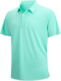 SAMERM Golf Shirts for Men Super Stretch Jacquard Dry Fit Golf Polo Moisture Wicking Short Sleeve Polo Shirts for Men
