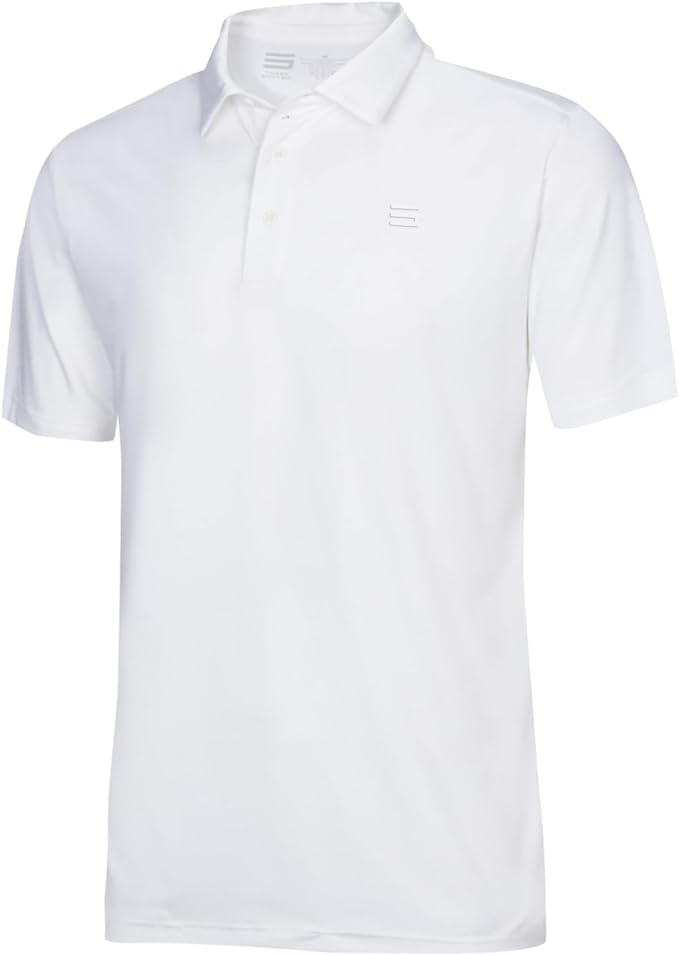 Three Sixty Six Golf Shirts for Men - Dry Fit Short-Sleeve Polo, Athletic Casual Collared T-Shirt
