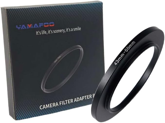 YAMAFOO 46mm to 72mm Step-Up Ring/Step Down Rings Filter Adapter for All Brands UV ND CPL Metal Ring Step-Up Rings Adapter Filter,Black (46-72)