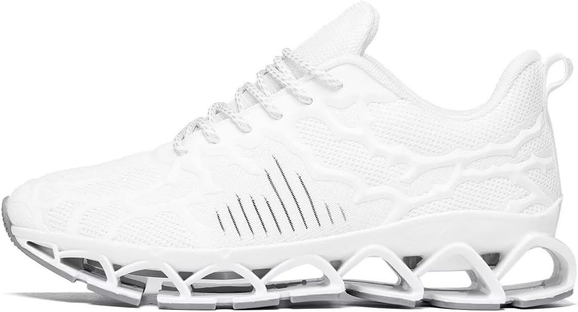 Vooncosir Men's Fashion Sneakers Breathable Mesh Running Shoes Blade Non Slip Soft Sole Casual Athletic Walking Shoes