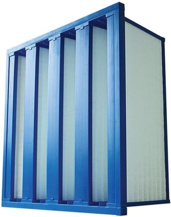 Mini Pleat Rigid Microglass V-Bank Air Filter 24x20x12 (4V) – MERV 15 ASHRAE 52.2 High-Efficiency HVAC Filter for Commercial, Industrial, Hopsitals & Cleanroom Use