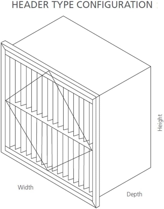 RIGID-PACK 20x20x12 Rigid Box Air Filter – MERV 13/85% ASHRAE HVAC Filter – Radial V-Pleat, Metal Frame, Single Header – High-Efficiency Replacement for Commercial & Industrial Systems