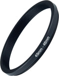 49mm to 46mm Step Up Ring Filter Adapter Black Metal Step up Adapter Rings Compatible with All Brand UV CPL ND Camera Lens Filter Step Down Ring (49mm-46mm)