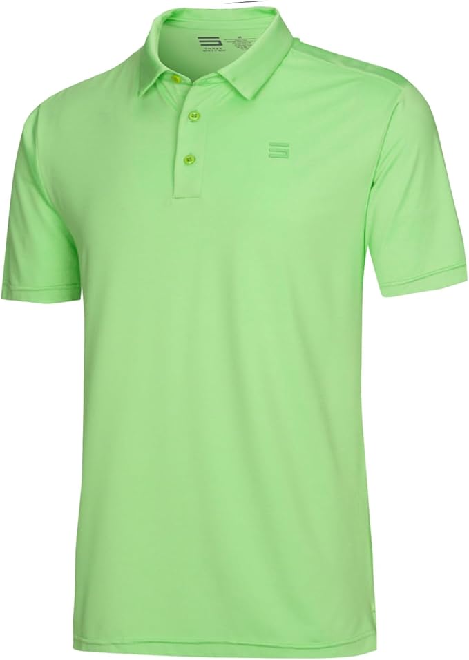 Three Sixty Six Golf Shirts for Men - Dry Fit Short-Sleeve Polo, Athletic Casual Collared T-Shirt