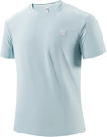 Mens Seamless Workout T-Shirts Lightweight Moisture Wicking Running Hiking Camping Tennis Pickleball Shirts for Men