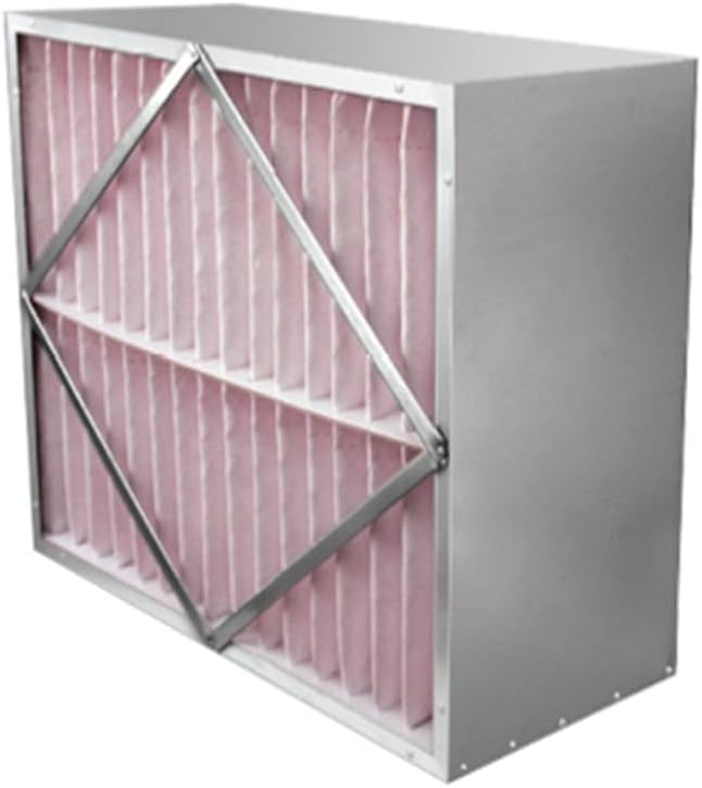 RIGID-PACK 24x20x12 Rigid Box Air Filter – MERV 13/85% ASHRAE HVAC Filter – Radial V-Pleat, Metal Frame, Single Header – High-Efficiency Replacement for Commercial & Industrial Systems