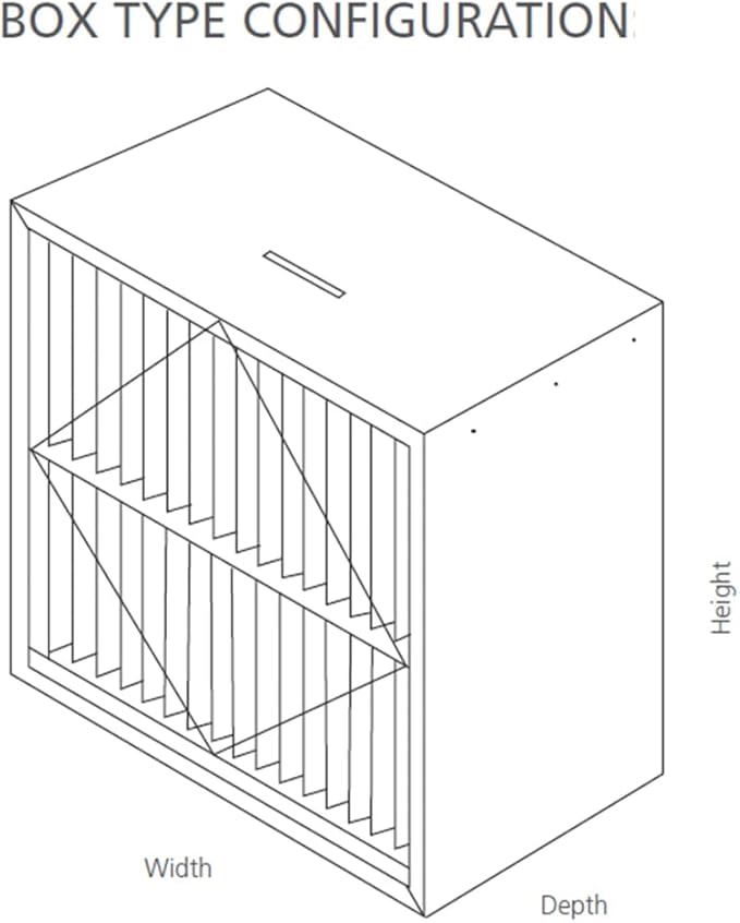 RIGID-PACK 20x20x12 Rigid Box Air Filter – MERV 13/85% ASHRAE HVAC Filter – Radial V-Pleat, Metal Frame, Single Header – High-Efficiency Replacement for Commercial & Industrial Systems