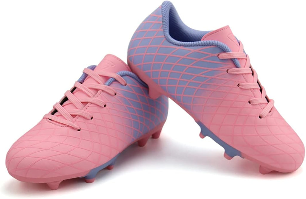 JABASIC Kids Outdoor Soccer Cleats Athletic Firm Ground Football Shoes