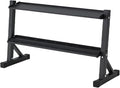 2-Tier 48" Dumbbell and Kettlebell Rack for Home Gym, 1000LBS Weights Storage for Free Weights, Dumbbells, Kettlebells and Medicine Ball