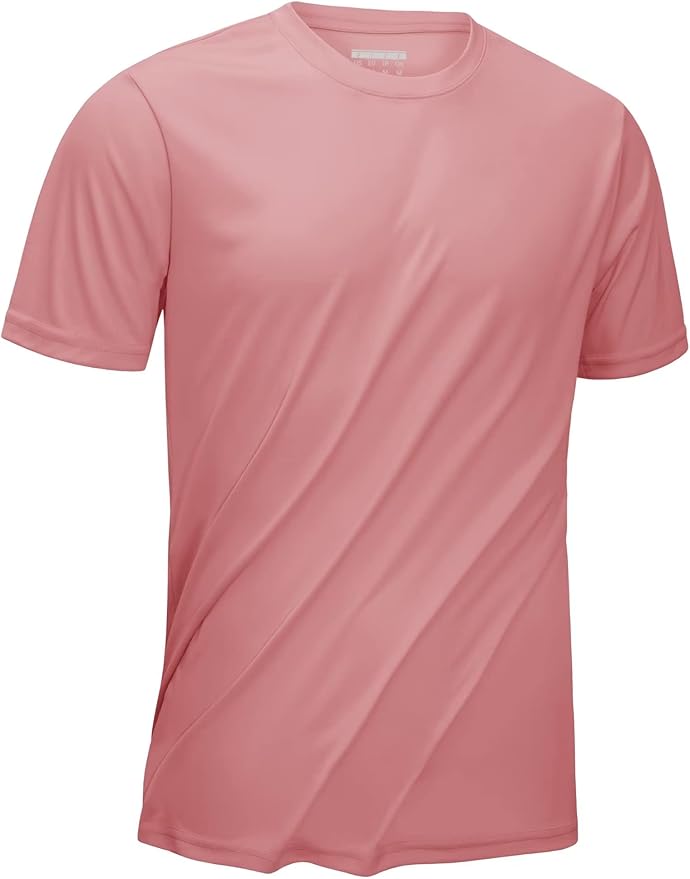 KEFITEVD Men's Short Sleeve UPF 50+ Sun Protection Shirts Quick Dry Rashguard Swim Shirt SPF Workout Fishing Athletic T-Shirt