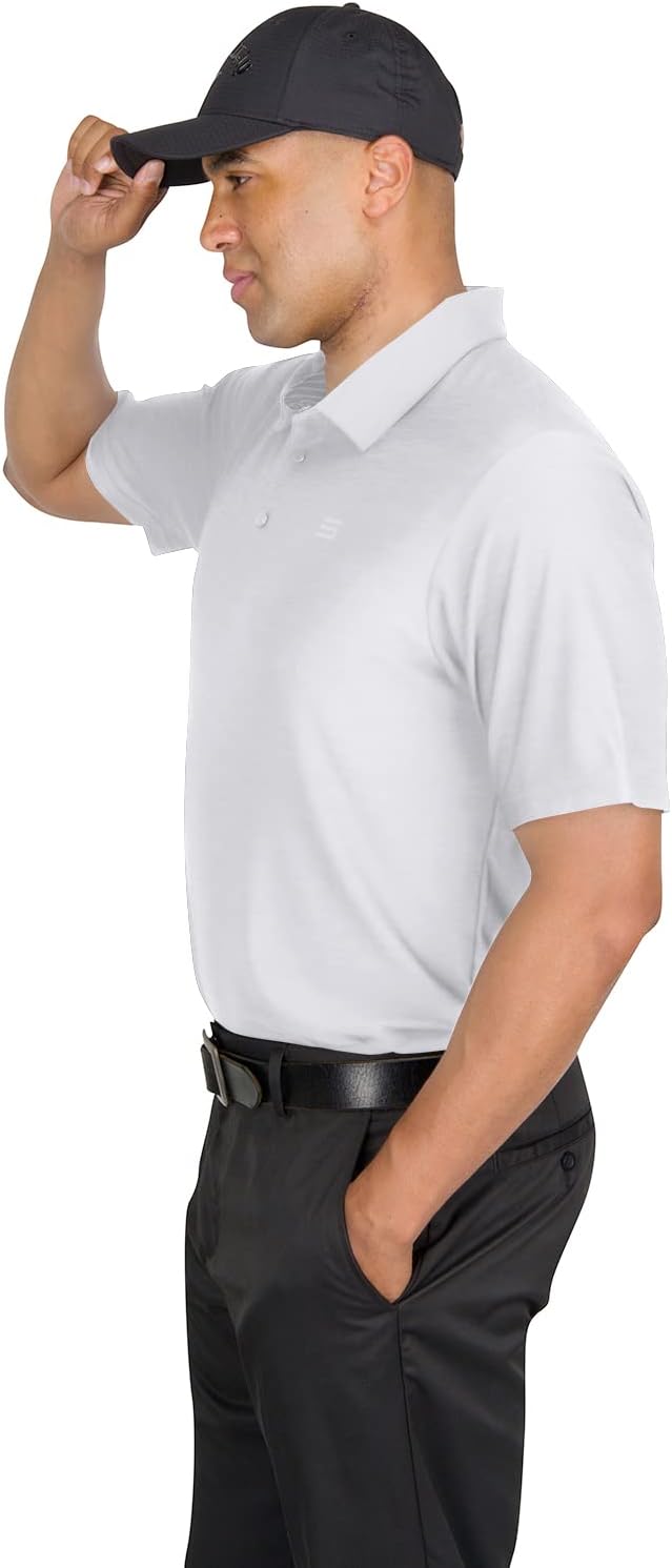 Three Sixty Six Golf Shirts for Men - Dry Fit Short-Sleeve Polo, Athletic Casual Collared T-Shirt