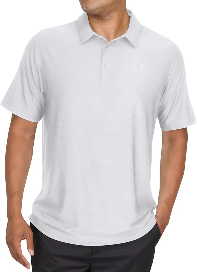 Three Sixty Six Golf Shirts for Men - Dry Fit Short-Sleeve Polo, Athletic Casual Collared T-Shirt