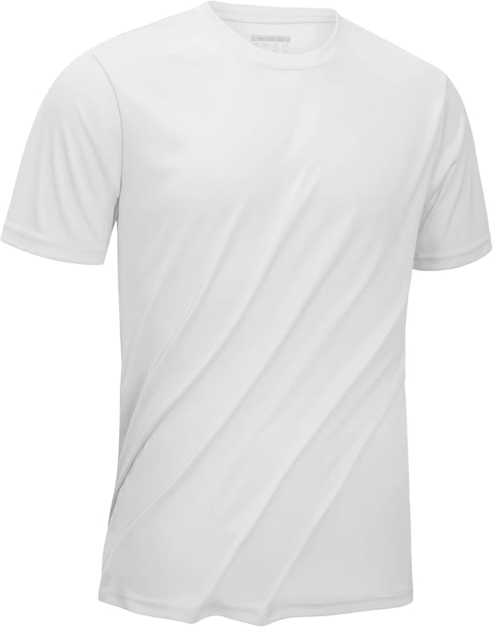 KEFITEVD Men's Short Sleeve UPF 50+ Sun Protection Shirts Quick Dry Rashguard Swim Shirt SPF Workout Fishing Athletic T-Shirt
