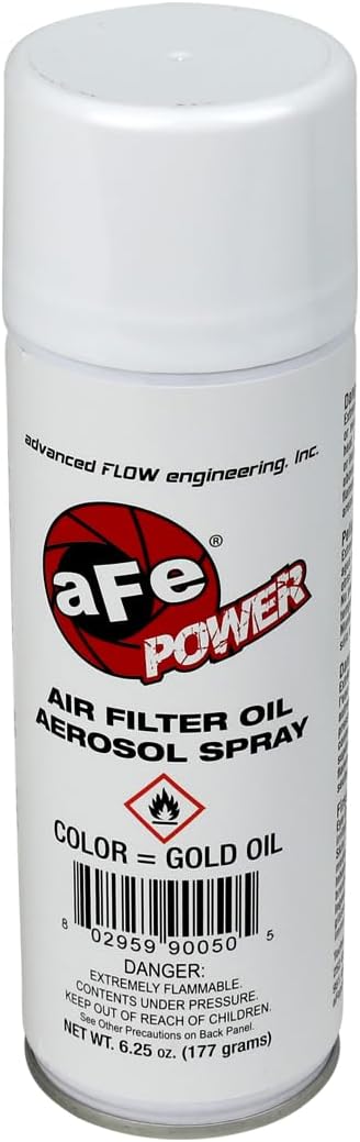 aFe Power Air Filter Restore Kit: 12oz Filter Cleaner and 6.25oz Aerosol Filter Oil - Gold, Restores Pro GUARD7 Engine Air Filters, #90-50000
