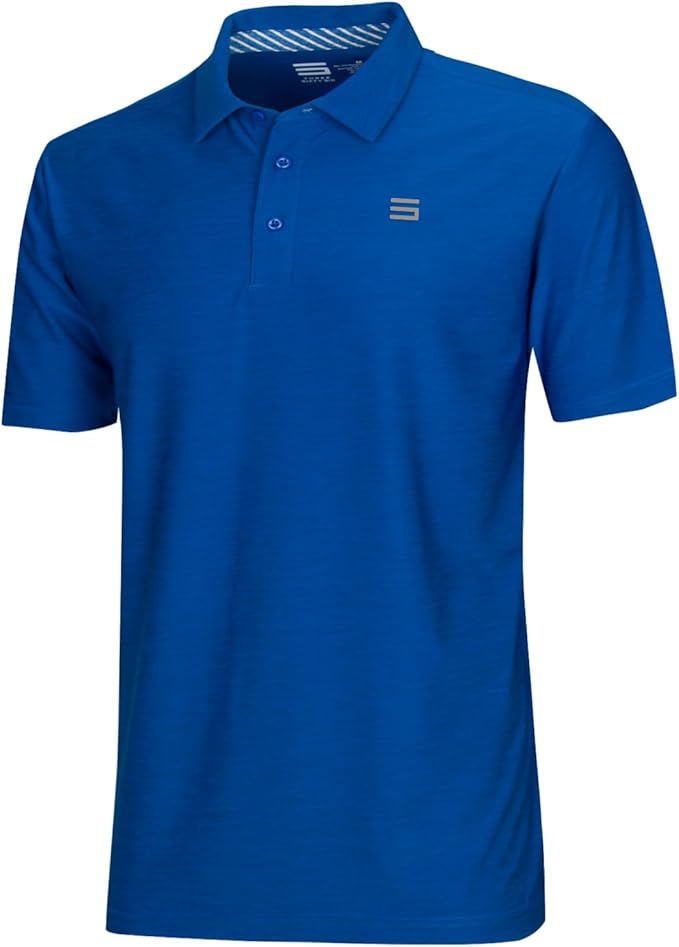 Three Sixty Six Golf Shirts for Men - Dry Fit Short-Sleeve Polo, Athletic Casual Collared T-Shirt