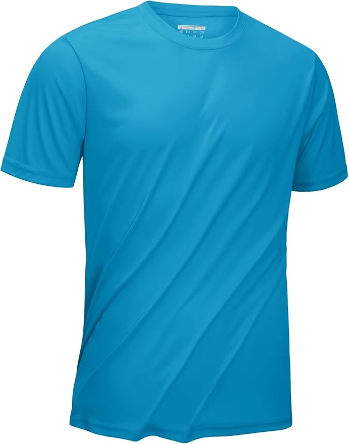 KEFITEVD Men's Short Sleeve UPF 50+ Sun Protection Shirts Quick Dry Rashguard Swim Shirt SPF Workout Fishing Athletic T-Shirt