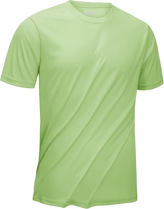KEFITEVD Men's Short Sleeve UPF 50+ Sun Protection Shirts Quick Dry Rashguard Swim Shirt SPF Workout Fishing Athletic T-Shirt