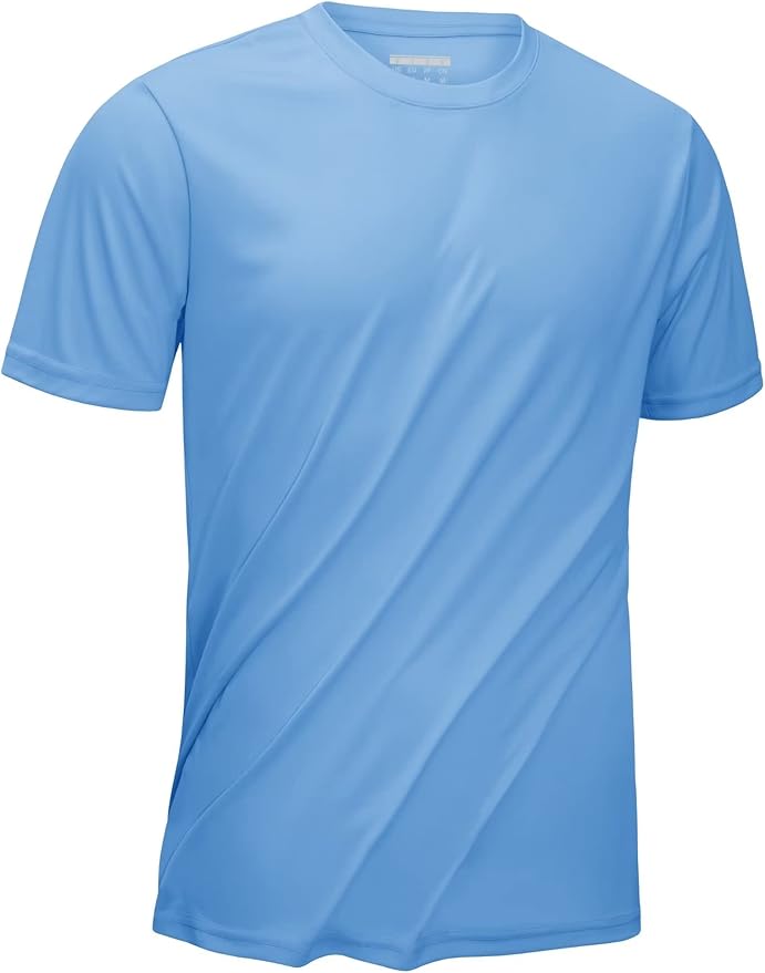 KEFITEVD Men's Short Sleeve UPF 50+ Sun Protection Shirts Quick Dry Rashguard Swim Shirt SPF Workout Fishing Athletic T-Shirt