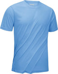 KEFITEVD Men's Short Sleeve UPF 50+ Sun Protection Shirts Quick Dry Rashguard Swim Shirt SPF Workout Fishing Athletic T-Shirt