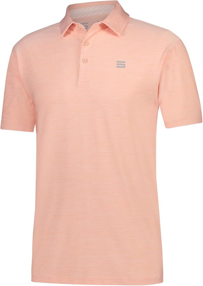 Three Sixty Six Golf Shirts for Men - Dry Fit Short-Sleeve Polo, Athletic Casual Collared T-Shirt