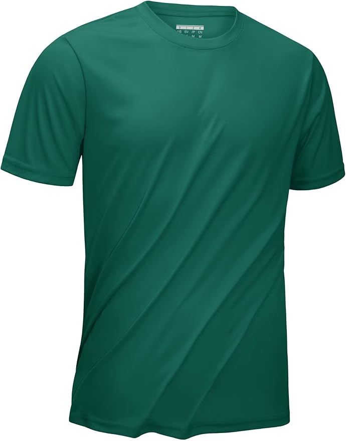 KEFITEVD Men's Short Sleeve UPF 50+ Sun Protection Shirts Quick Dry Rashguard Swim Shirt SPF Workout Fishing Athletic T-Shirt
