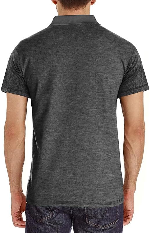SEGANUP Men's Fashion Polo Shirts Short Sleeve Casual Cotton Golf Shirts Moisture Wicking Polo Shirt with Pocket
