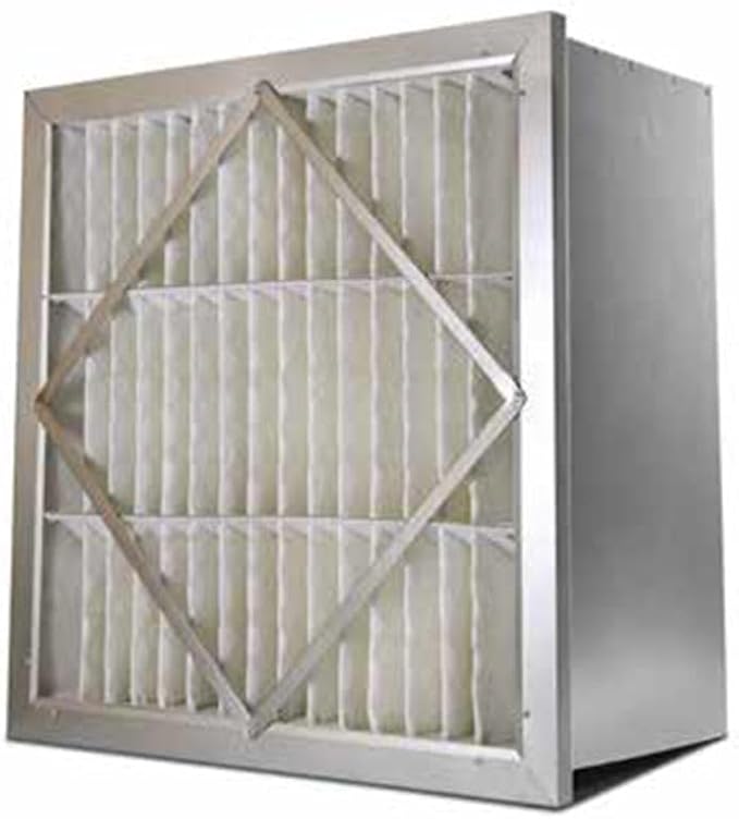 RIGID-PACK 20x20x12 Rigid Box Air Filter – MERV 13/85% ASHRAE HVAC Filter – Radial V-Pleat, Metal Frame, Single Header – High-Efficiency Replacement for Commercial & Industrial Systems