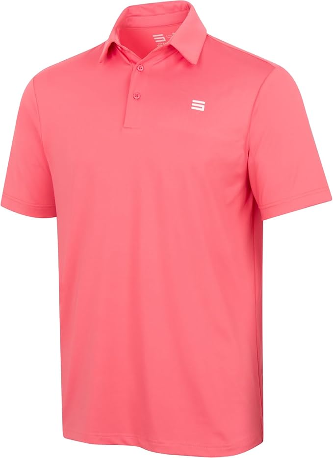 Three Sixty Six Golf Shirts for Men - Dry Fit Short-Sleeve Polo, Athletic Casual Collared T-Shirt