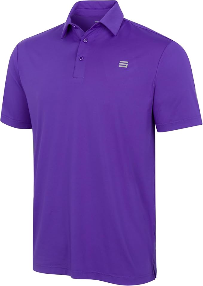 Three Sixty Six Golf Shirts for Men - Dry Fit Short-Sleeve Polo, Athletic Casual Collared T-Shirt