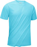 KEFITEVD Men's Short Sleeve UPF 50+ Sun Protection Shirts Quick Dry Rashguard Swim Shirt SPF Workout Fishing Athletic T-Shirt