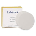 Labasics Qualitative Filter Paper Circles, 90 mm Diameter Cellulose Filter Paper with 15-20 Micron Particle Retention Medium Filtration Speed, Pack of 100