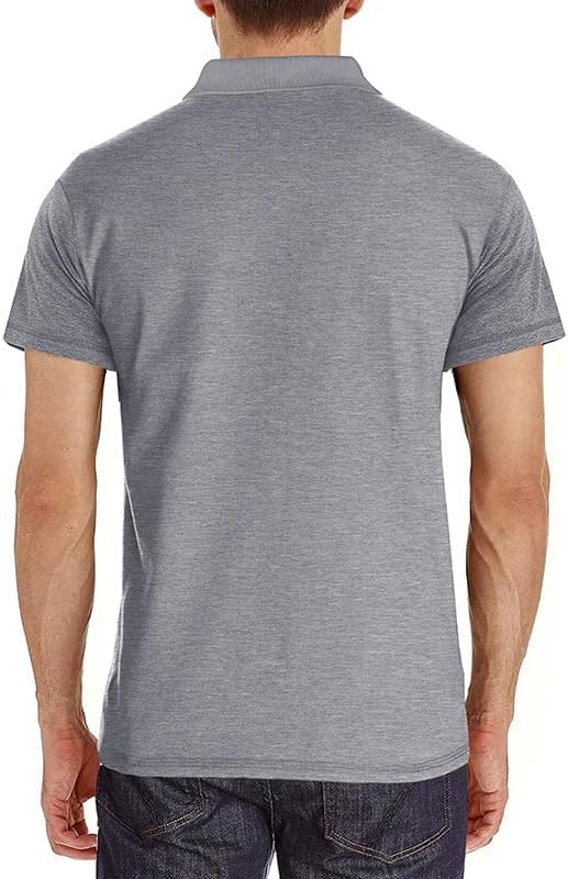 SEGANUP Men's Fashion Polo Shirts Short Sleeve Casual Cotton Golf Shirts Moisture Wicking Polo Shirt with Pocket