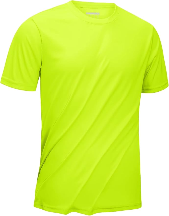 KEFITEVD Men's Short Sleeve UPF 50+ Sun Protection Shirts Quick Dry Rashguard Swim Shirt SPF Workout Fishing Athletic T-Shirt