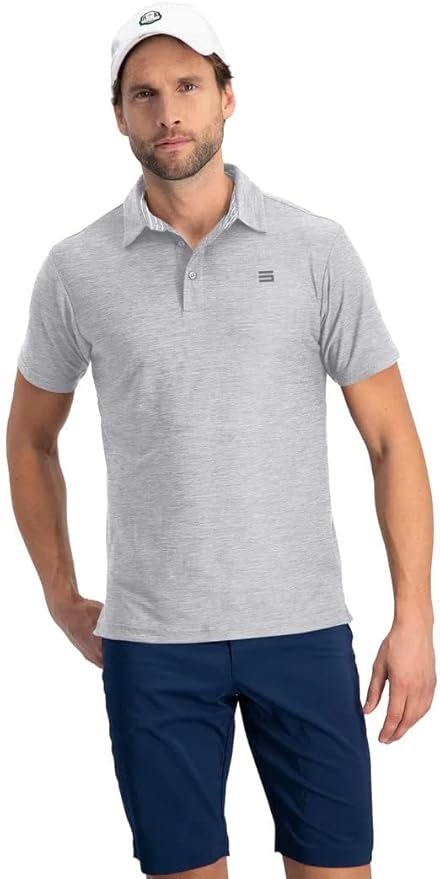 Three Sixty Six Golf Shirts for Men - Dry Fit Short-Sleeve Polo, Athletic Casual Collared T-Shirt
