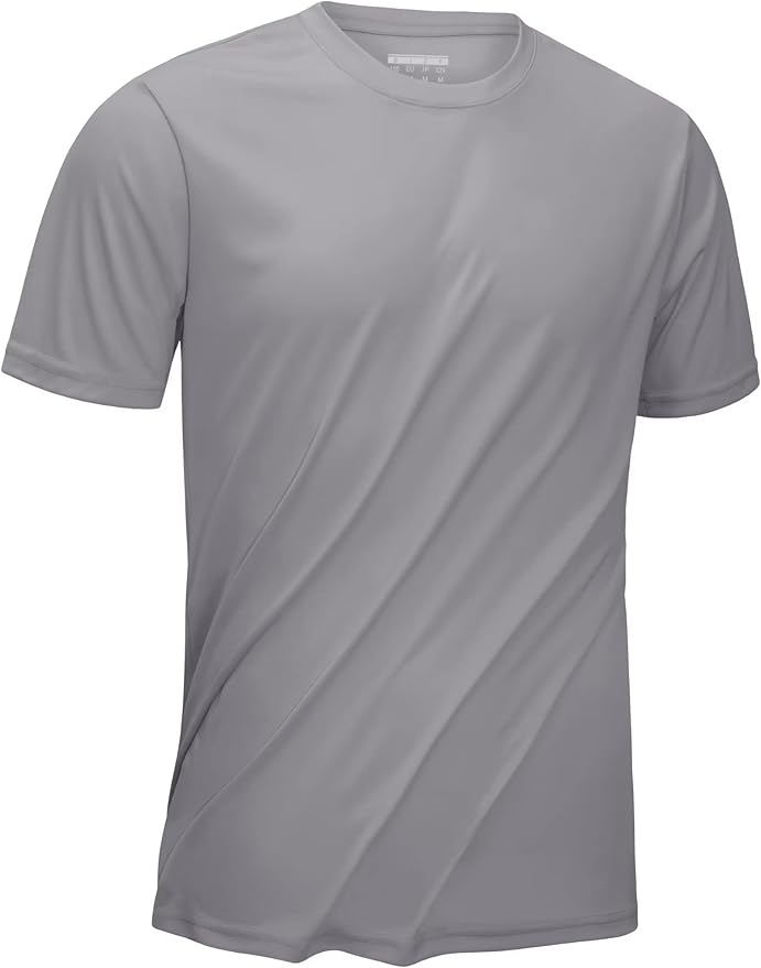 KEFITEVD Men's Short Sleeve UPF 50+ Sun Protection Shirts Quick Dry Rashguard Swim Shirt SPF Workout Fishing Athletic T-Shirt