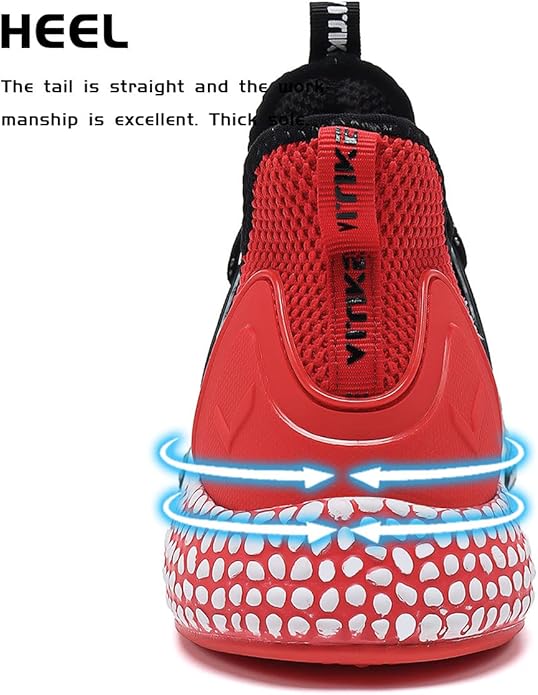 WETIKE Boy's Shoes Mesh Slip on Lightweight Running Sneakers