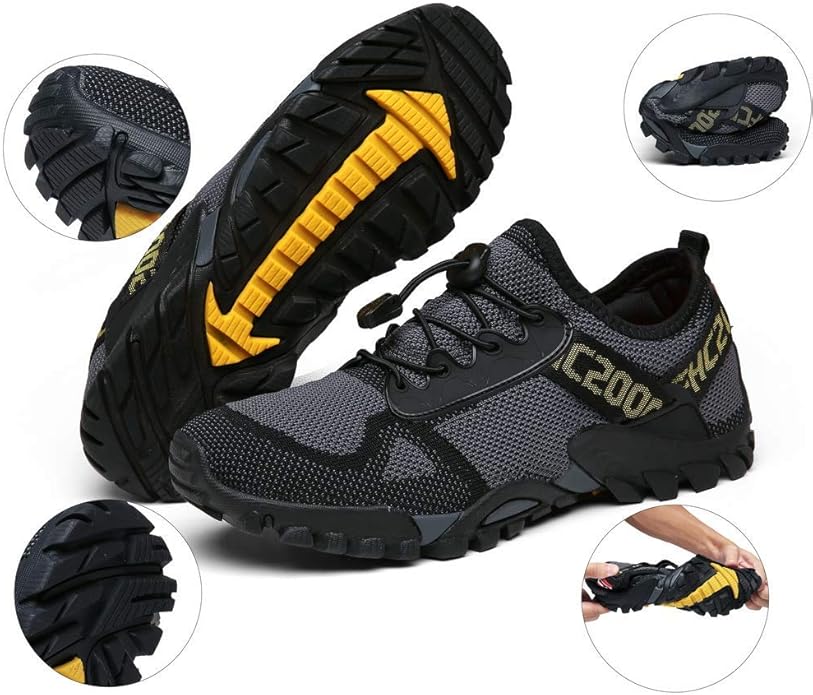 ABAO Hiking Shoes Men Women Outdoor Sports Shoes Non-Slip Breathable Sneakers Low Top Walking Shoes for Outdoor Trailing Trekking Walking Climbing Travel Lightweight