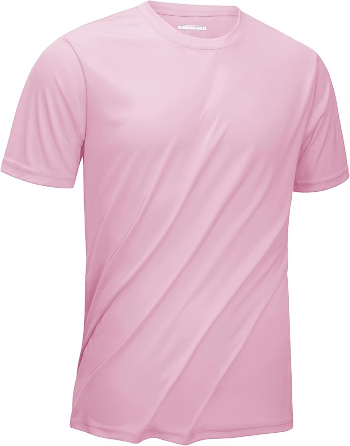 KEFITEVD Men's Short Sleeve UPF 50+ Sun Protection Shirts Quick Dry Rashguard Swim Shirt SPF Workout Fishing Athletic T-Shirt