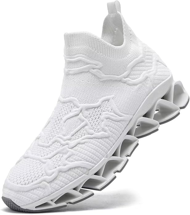 Vooncosir Men's Fashion Sneakers Breathable Mesh Running Shoes Blade Non Slip Soft Sole Casual Athletic Walking Shoes
