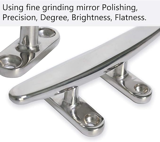 Boat Cleat Open Base Boat Cleat, Dock Cleat All 316 Stainless Steel Boat Mooring Accessories, Free Installation Accessories Screws(4/5 /6/8 inch)