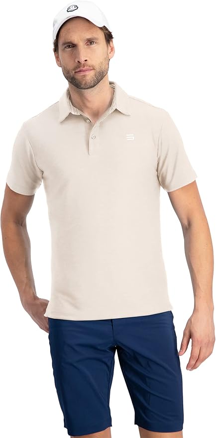 Three Sixty Six Golf Shirts for Men - Dry Fit Short-Sleeve Polo, Athletic Casual Collared T-Shirt