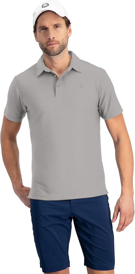 Three Sixty Six Golf Shirts for Men - Dry Fit Short-Sleeve Polo, Athletic Casual Collared T-Shirt