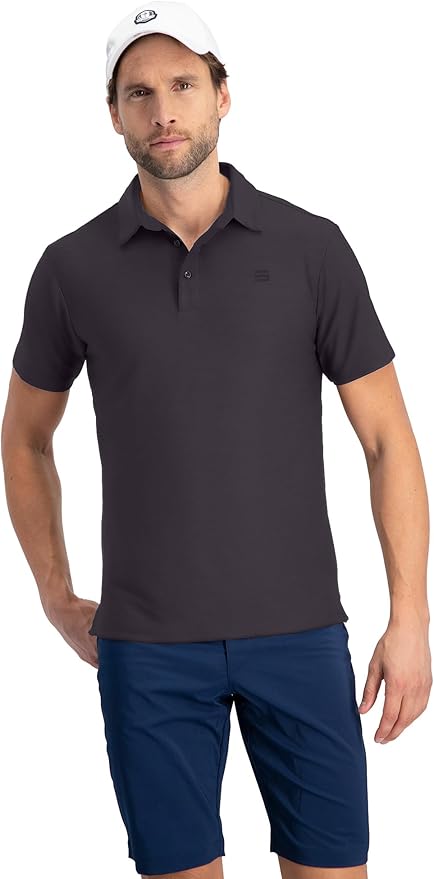 Three Sixty Six Golf Shirts for Men - Dry Fit Short-Sleeve Polo, Athletic Casual Collared T-Shirt