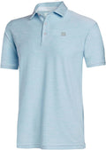 Three Sixty Six Golf Shirts for Men - Dry Fit Short-Sleeve Polo, Athletic Casual Collared T-Shirt