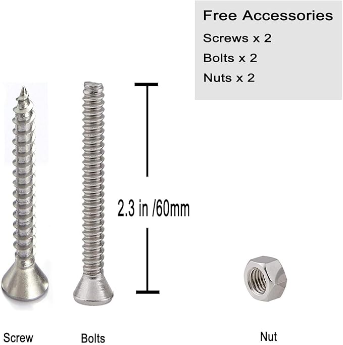 Boat Cleat Open Base Boat Cleat 4/5/6/8 inch, Dock Cleat All 316 Stainless Steel Boat Mooring Accessories, Include Installation Accessories Screws