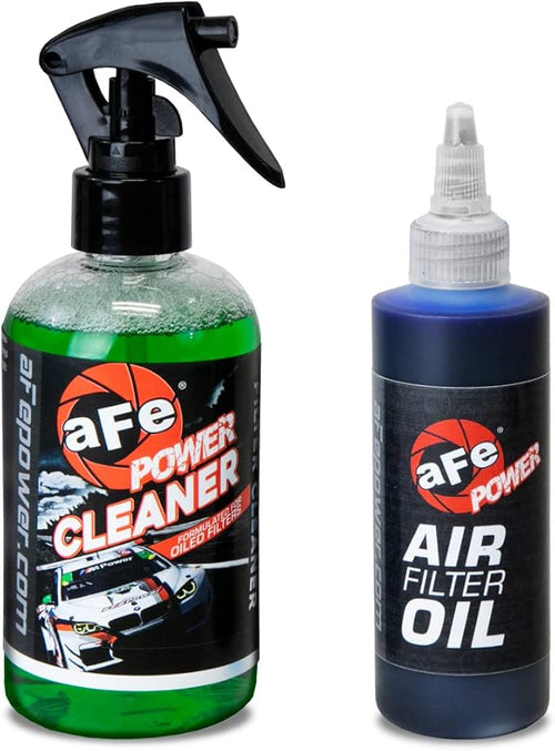 aFe Power Air Filter Travel-Size Restore Kit: 8oz Filter Cleaner and 4oz Spray Bottle Filter Oil - Blue, Restores Pro 5R Engine Air Filters, #90-51301L