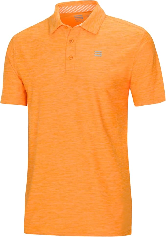 Three Sixty Six Golf Shirts for Men - Dry Fit Short-Sleeve Polo, Athletic Casual Collared T-Shirt