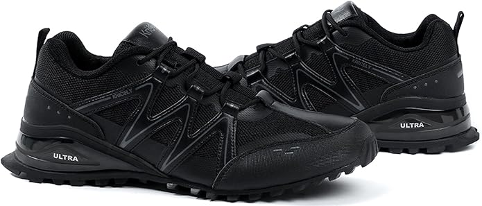 Kricely Men's Walking Shoes Breathable Lightweight Fashion Sneakers Non Slip Sport Gym Jogging Trail Running Shoes