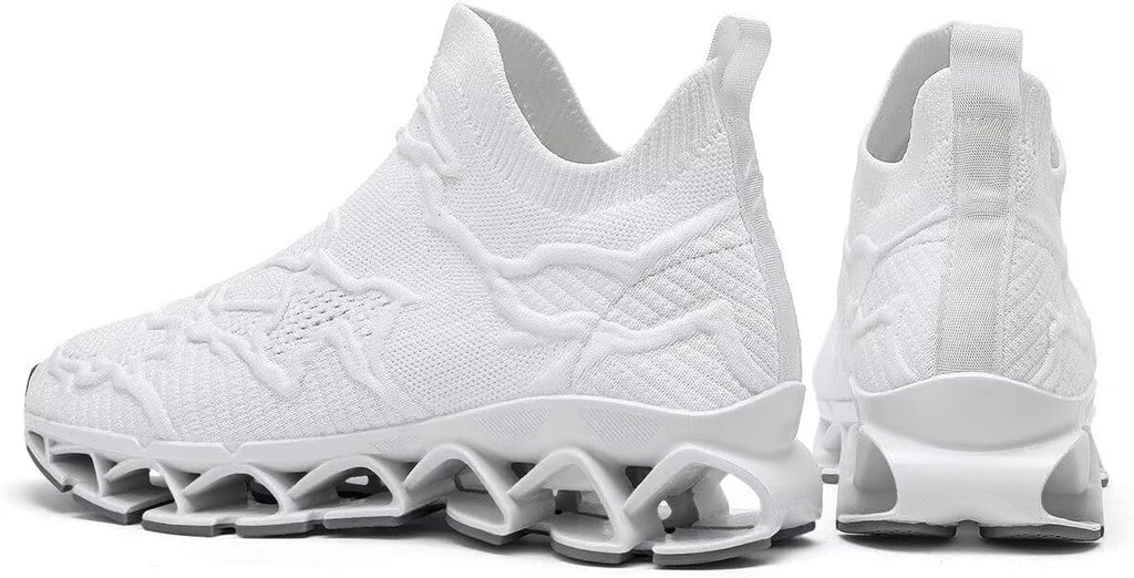 Vooncosir Men's Fashion Sneakers Breathable Mesh Running Shoes Blade Non Slip Soft Sole Casual Athletic Walking Shoes